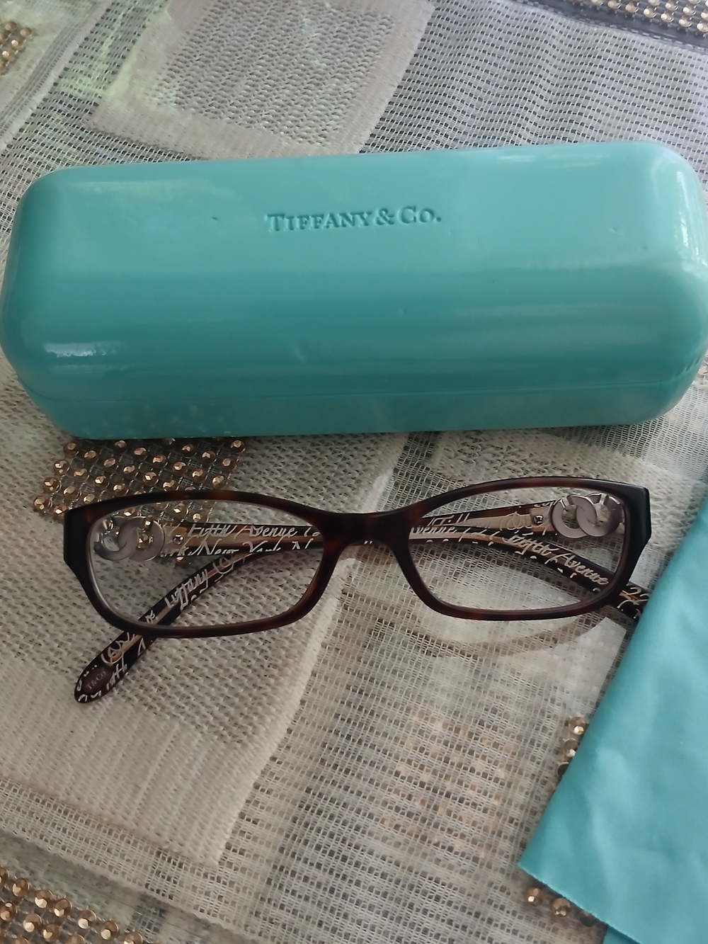 Tiffany & Co TF2042 Dark Brown Eyeglasses 8002 51-16-135 And Case